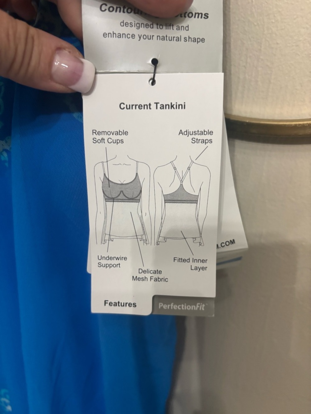 Blue Floral Racerback Tankini - Picture 7 of 7